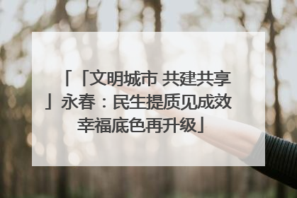 「文明城市 共建共享」永春：民生提质见成效 幸福底色再升级