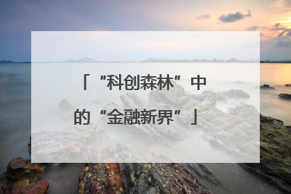 “科创森林”中的“金融新界”