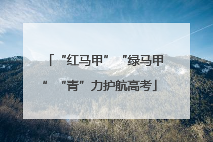 “红马甲”“绿马甲”“青”力护航高考