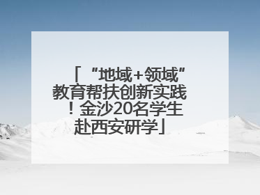 “地域+领域”教育帮扶创新实践！金沙20名学生赴西安研学