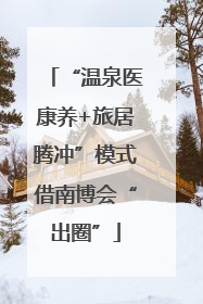 “温泉医康养+旅居腾冲”模式借南博会“出圈”