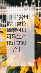 “贵州造”易拉罐装可口可乐生产线正式投产