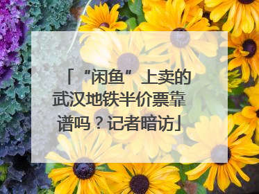 “闲鱼”上卖的武汉地铁半价票靠谱吗？记者暗访