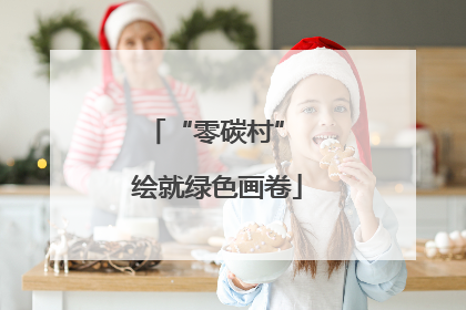 “零碳村” 绘就绿色画卷
