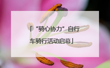 “骑心协力”自行车骑行活动启幕