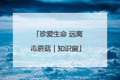 珍爱生命 远离毒蘑菇｜知识窗