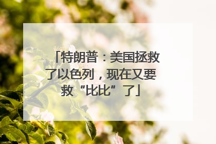 特朗普：美国拯救了以色列，现在又要救“比比”了