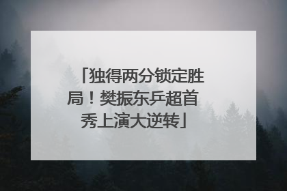 独得两分锁定胜局！樊振东乒超首秀上演大逆转