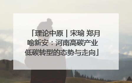 理论中原｜宋瑜 郑月 喻新安：河南高碳产业低碳转型的态势与走向
