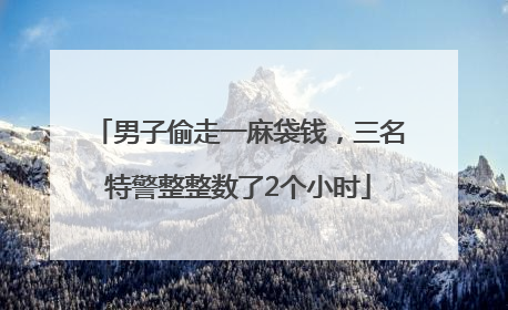 男子偷走一麻袋钱，三名特警整整数了2个小时