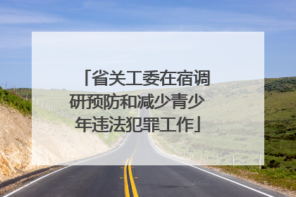 省关工委在宿调研预防和减少青少年违法犯罪工作