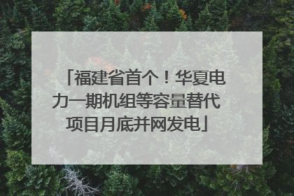 福建省首个！华夏电力一期机组等容量替代项目月底并网发电