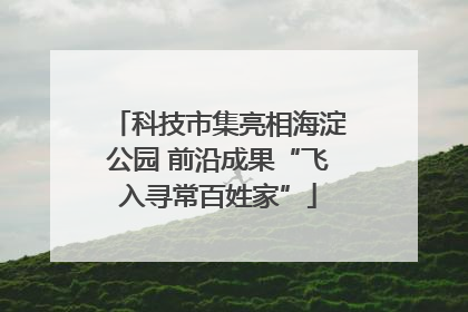 科技市集亮相海淀公园 前沿成果“飞入寻常百姓家”