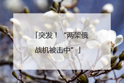 突发！“两架俄战机被击中”