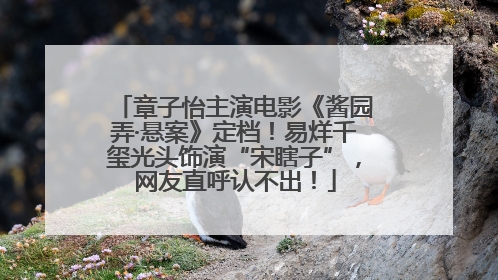 章子怡主演电影《酱园弄·悬案》定档！易烊千玺光头饰演“宋瞎子”，网友直呼认不出！