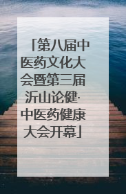 第八届中医药文化大会暨第三届沂山论健·中医药健康大会开幕