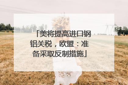 美将提高进口钢铝关税，欧盟：准备采取反制措施