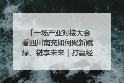 一场产业对接大会 看四川南充如何聚新赋绿、链享未来｜打赢经济发展翻身仗