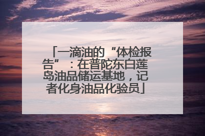 一滴油的“体检报告”：在普陀东白莲岛油品储运基地，记者化身油品化验员