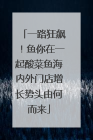 一路狂飙！鱼你在一起酸菜鱼海内外门店增长势头由何而来