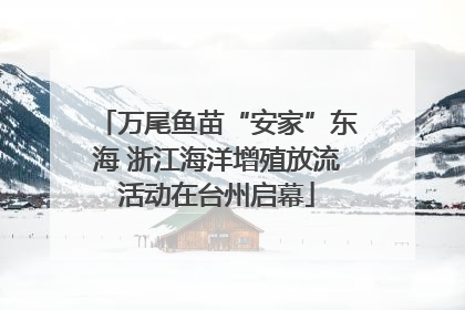 万尾鱼苗“安家”东海 浙江海洋增殖放流活动在台州启幕