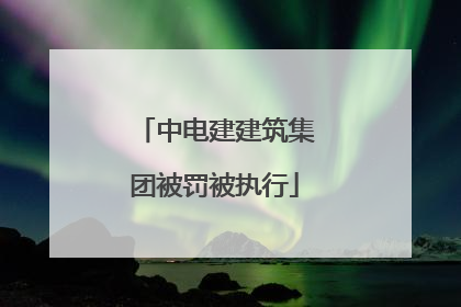 中电建建筑集团被罚被执行