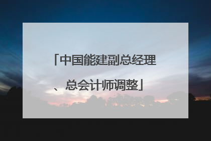 中国能建副总经理、总会计师调整
