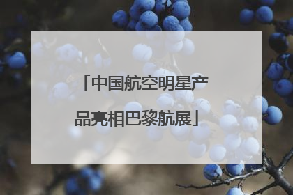 中国航空明星产品亮相巴黎航展