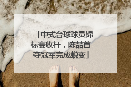 中式台球球员锦标赛收杆，陈喆首夺冠军完成蜕变