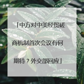 中方对中美经贸磋商机制首次会议有何期待？外交部回应