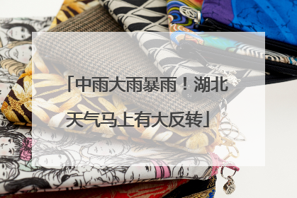 中雨大雨暴雨！湖北天气马上有大反转