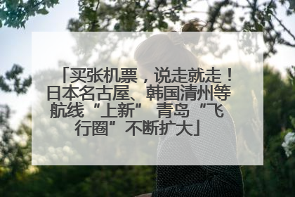 买张机票，说走就走！日本名古屋、韩国清州等航线“上新” 青岛“飞行圈”不断扩大
