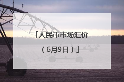 人民币市场汇价（6月9日）