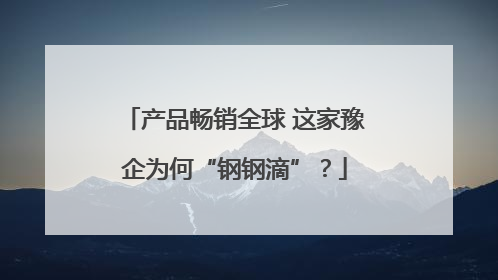 产品畅销全球 这家豫企为何“钢钢滴”？