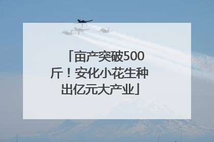 亩产突破500斤！安化小花生种出亿元大产业