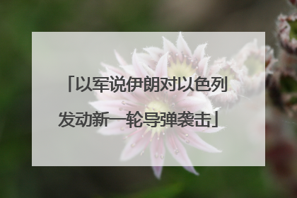 以军说伊朗对以色列发动新一轮导弹袭击