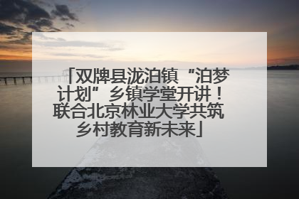 双牌县泷泊镇“泊梦计划”乡镇学堂开讲!联合北京林业大学共筑乡村教育新未来