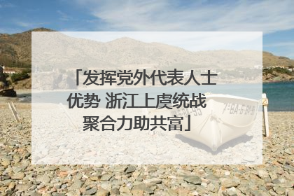 发挥党外代表人士优势 浙江上虞统战聚合力助共富