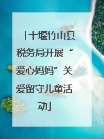 十堰竹山县税务局开展“爱心妈妈”关爱留守儿童活动