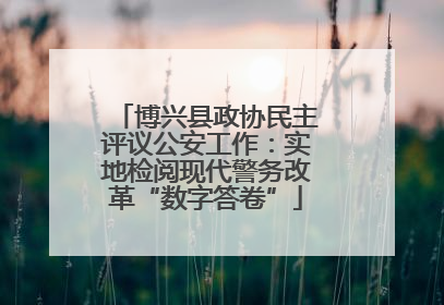 博兴县政协民主评议公安工作：实地检阅现代警务改革“数字答卷”