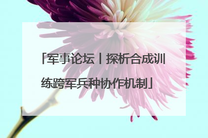 军事论坛丨探析合成训练跨军兵种协作机制