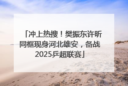 冲上热搜！樊振东许昕同框现身河北雄安，备战2025乒超联赛
