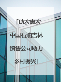 助农惠农 中国石油吉林销售公司助力乡村振兴