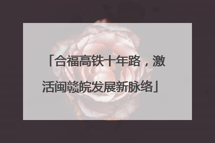合福高铁十年路，激活闽赣皖发展新脉络