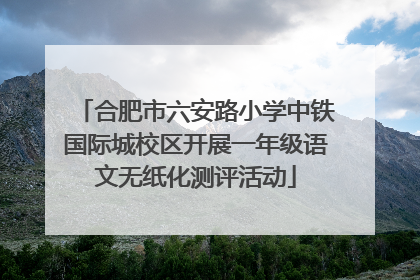 合肥市六安路小学中铁国际城校区开展一年级语文无纸化测评活动