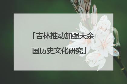 吉林推动加强夫余国历史文化研究