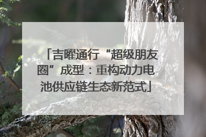吉曜通行“超级朋友圈”成型：重构动力电池供应链生态新范式