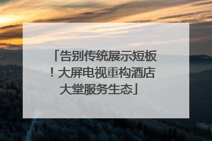 告别传统展示短板！大屏电视重构酒店大堂服务生态