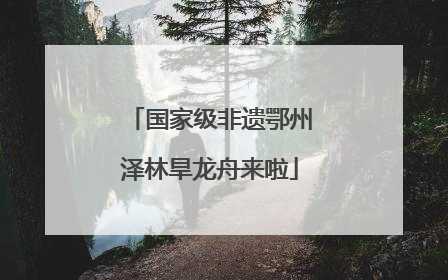 国家级非遗鄂州泽林旱龙舟来啦