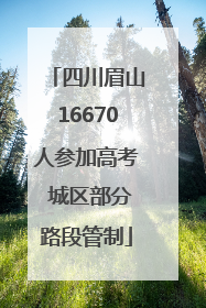 四川眉山16670人参加高考 城区部分路段管制